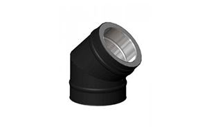 Отвод SCHIEDEL PERMETER 50 45 град. черный, D 300/350 мм