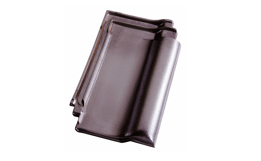 Керамическая черепица рядовая Koramic Е 32 графитовый Black Noble Engobe