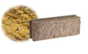 Облицовочный бетонный камень рядовой Меликонполар СКЦ 2Л-10 желтый, 380*90*140 мм