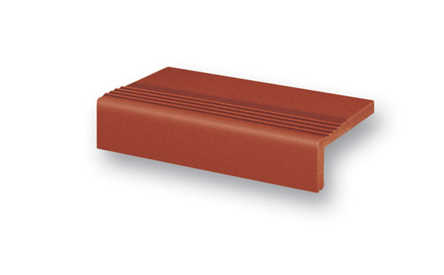 Клинкерная ступень прямоугольная Stroeher Keraplatte Terra 215 patrizierrot, 240х115х52х10 мм
