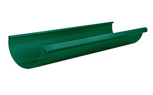 Желоб водосточный AQUASYSTEM зеленый RAL 6005, D 150 мм, L 3 м