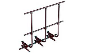 Комплект кровельного ограждения BORGE ЭКОНОМ неоцинкованный зеленый, 300*60 см