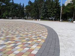 Плитка тротуарная ВЫБОР Классико 1КО.4, Гранит желтый (в комплекте 2 камня)