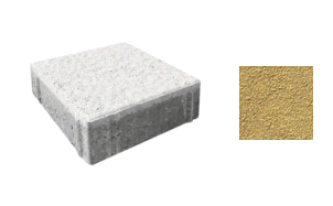 Плитка тротуарная ВЫБОР Бельпассо 4КБ.6, Гранит желтый, 150*150*60 мм