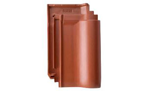 Керамическая черепица рядовая ERLUS Е 58 S медно-коричневый ангоб