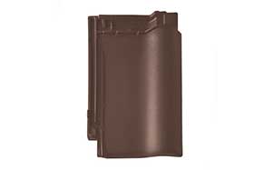 Керамическая рядовая черепица BRAAS Рубин 9V тик (коричневый) глазурь