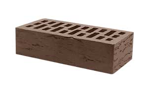 Кирпич лицевой керамический пустотелый Тербунский гончар корица (шоколад) старый город 250*120*65 мм (г. Липецк)