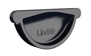 Заглушка желоба универсальная с уплотнением LINDAB RG сталь, черная, D 125 мм