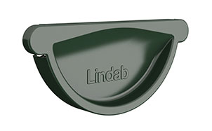 Заглушка желоба универсальная с уплотнением LINDAB RG сталь, сосново-зеленая, D 125 мм
