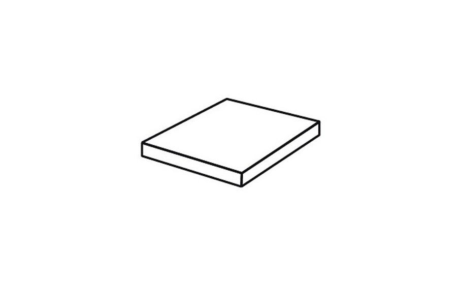 Клинкерная ступень прямоугольная угловая Loftstufe Stroeher Gravel Blend 963 black, 340х340х35х11 мм