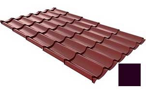Металлочерепица Ruukki Monterrey Premium, цвет RR779 баклажан