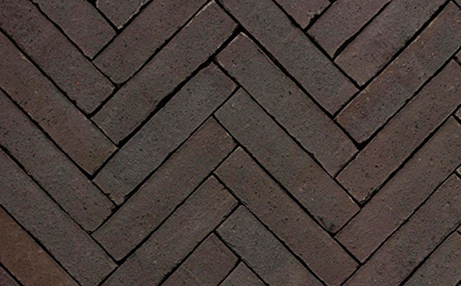 Клинкерная тротуарная брусчатка ручной формовки Penter Nero wasserstrich inkt-zwart, 200х50х85 мм