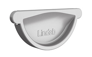 Заглушка желоба универсальная с уплотнением LINDAB RG сталь, графитовый металлик, D 125 мм