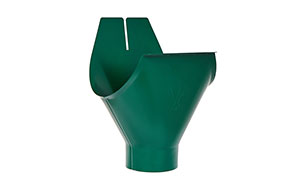 Воронка желоба AQUASYSTEM зеленая RAL 6005, D 150 мм