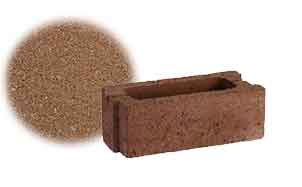 Облицовочный бетонный камень торцевой Меликонполар СКЦ 2Р-16 коричневый 3%, 250*120*90 мм