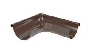 Угол желоба наружный AQUASYSTEM темно-коричневый RR32 90 град., D 150 мм