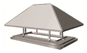 Колпак К-3 ( стандартный) AQUASYSTEM, красно-коричневый (RR 29) (  б/фартука, ширина трубы >0,85 м)