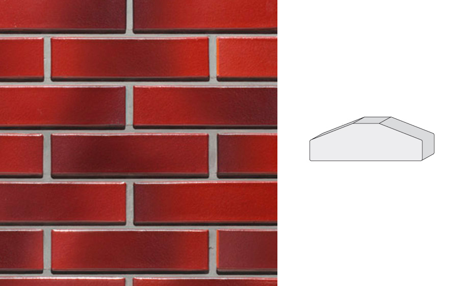 Кирпич клинкерный полнотелый LHL Klinkier i AKA (CRH) LUNA фасонный D-1, 250*120*65 мм