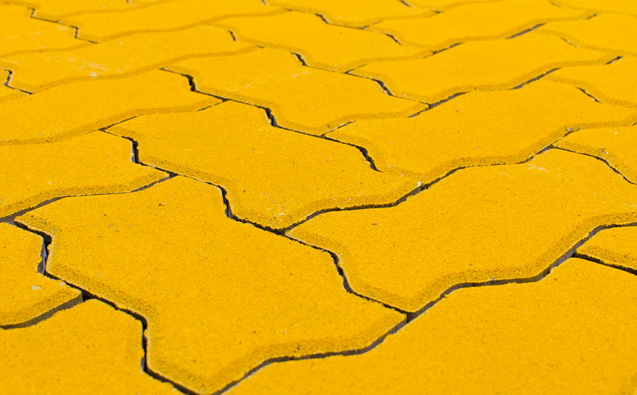 Плитка тротуарная BRAER Волна желтый, 240*135*80 мм