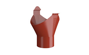 Воронка приемная для всех диаметров труб LINDAB OMV сталь, кирпично-красный, D 190 мм