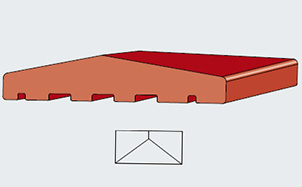 Клинкерный заборный элемент завершающий Terca Donkerbruin темно-коричневый, глазурованный, 105x150x30 мм