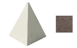 Бетонная Пирамида ВЫБОР, гранит с пигментом коричневый (без подставки), 540*540*700 мм