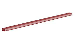 Труба снегозадерживающая овальная BORGE коричнево-красная, 25*45 мм, длина 1 м
