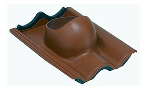 Проходной элемент VILPE TIILI (двухволновый) коричневый, 440*330 мм