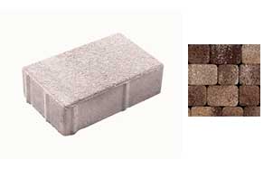 Плитка тротуарная ВЫБОР ЛА-Линия 1П.6, Листопад Хаски бело-бежево-коричневый гранит, 300*200*60 мм