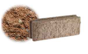 Облицовочный бетонный камень рядовой Меликонполар СКЦ 2Л-10 коричневый 3%, 380*90*140 мм