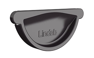Заглушка желоба универсальная с уплотнением LINDAB RG сталь, темно-коричневая, D 125 мм