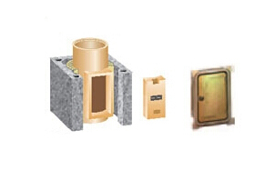 Комплект дополнительной дверцы прочистки SCHIEDEL UNI одноходовой 0,66 п.м, 32*32 см, D 16 см