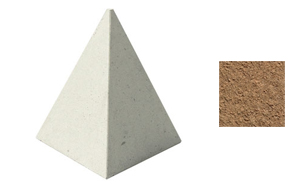 Бетонная Пирамида ВЫБОР, гранит с пигментом оранжевый (без подставки), 540*540*700 мм