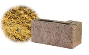Облицовочный бетонный камень угловой Меликонполар СКЦ 2Л-4 желтый, 390*120(190)*188 мм
