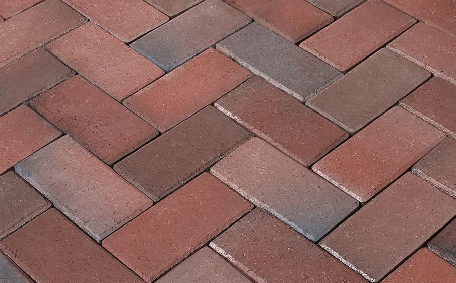 Тротуарная клинкерная брусчатка Penter Rotblaubunt, 200x100x80 мм