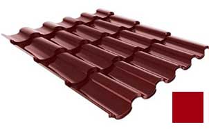 Металлочерепица Ruukki Adamante, цвет RR29 красный