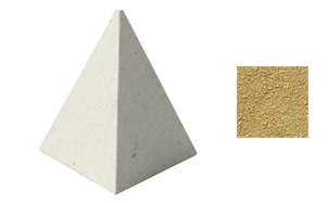 Бетонная Пирамида ВЫБОР, гранит с пигментом желтый (без подставки), 540*540*700 мм