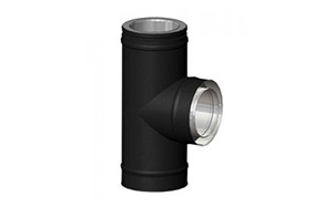 Тройник SCHIEDEL PERMETER 25 90 град. черный, D 250/300 мм