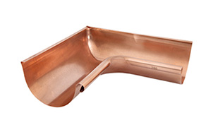 Угол жёлоба внутренний AQUASYSTEM медь 135 град., D125 мм