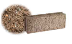 Облицовочный бетонный камень рядовой Меликонполар СКЦ 2Л-10 коричневый 5%, 380*90*140 мм