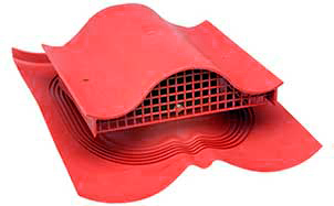 Кровельный вентиль без адаптера VILPE DECRA - KTV красный, 290*374 мм