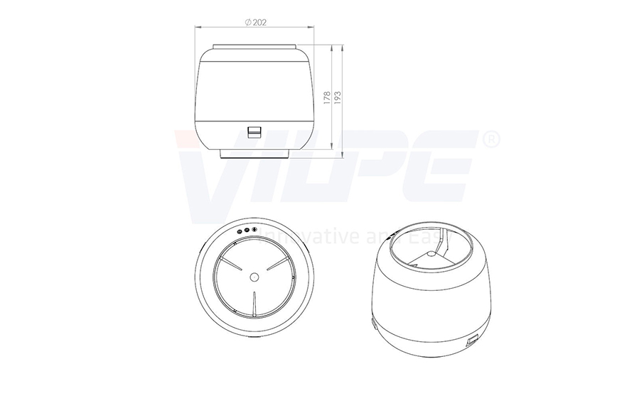 Вентиляционный колпак VILPE 110 синий, 110 мм