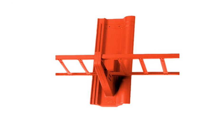Комплект опоры для крепления снегозадерживающей решетки D BRAAS Адриа красный
