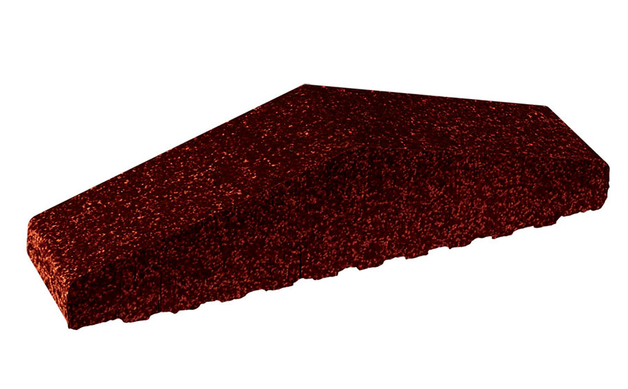 Клинкерный заборный элемент полнотелый KING KLINKER Коричневый глазурованный (02), 310/250*65*78 мм