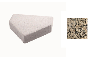 Плитка тротуарная ВЫБОР Проше дизайн 1ШЕ.6 Шапка Епископа, Стоунмикс черно-белый, 200*280*100*60 мм