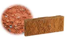 Облицовочный бетонный камень рядовой Меликонполар СКЦ 2Л-11 красный 3%, 380*60*140 мм