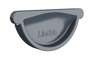 Заглушка желоба универсальная с уплотнением LINDAB RG сталь, темно-серая, D 125 мм