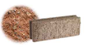 Облицовочный бетонный камень рядовой Меликонполар СКЦ 2Л-10 красный 1,5%, 380*90*140 мм