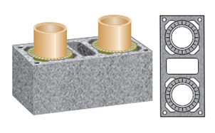 Керамический дымоход SCHIEDEL UNI двухходовой 0,33 п.м, 32*72 см, D 16L16 см