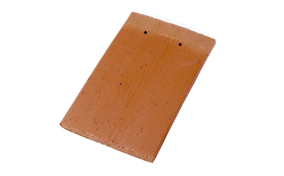 Керамическая черепица рядовая (прямой срез) Koramic Potigny Plain Tile 16x27 Red Flamed Antique